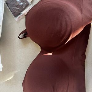 Brown Strapless Bra